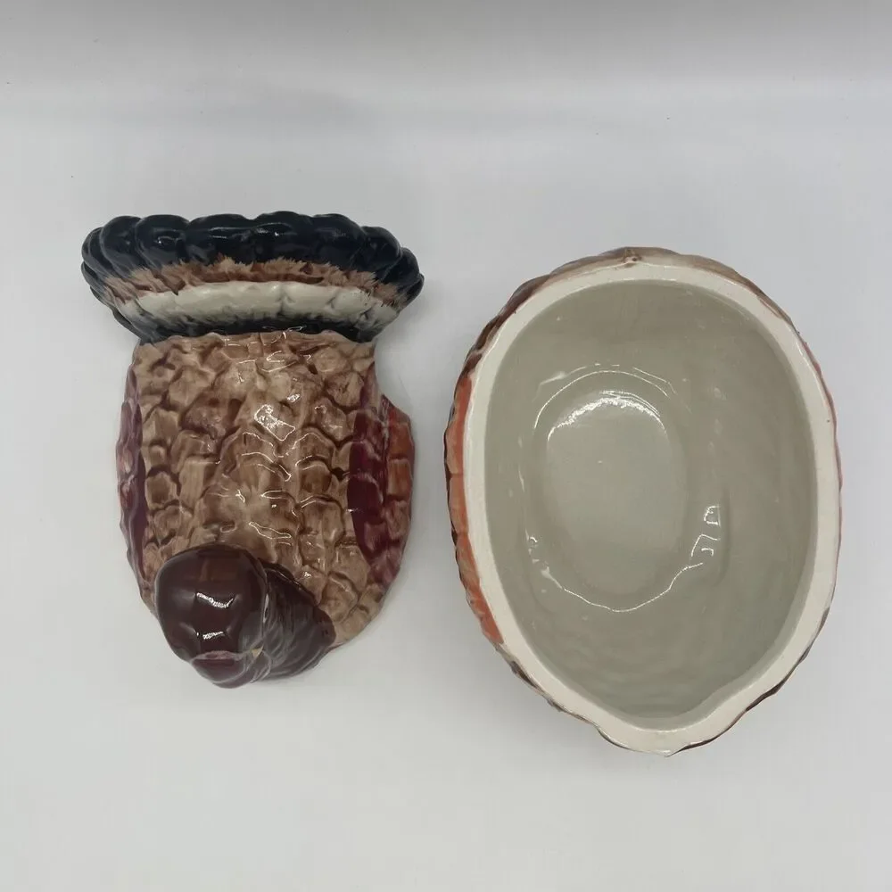 Vintage Ceramic Turkey Covered Dish